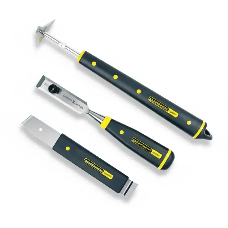 Speedheater Window Tool Kit Speedheater Window Tool Kit with three black-and-yellow scrapers for sash restoration