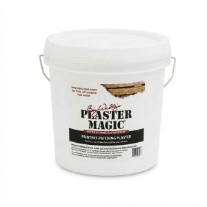 Big Wally's Plaster Magic Painters Patching Plaster, white tub with metal handle