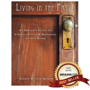 Living in the Past e-book cover with a wood door and an Amazon Best Seller badge