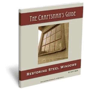 The Craftsman's Guide: Restoring Steel Windows e-book by Scott Sidler, tan cover with a steel window