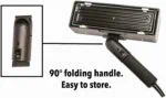 IR Paint Stripper head and handle with a red power light, captioned Simple one click power button