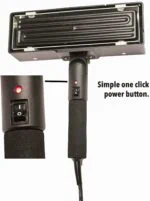 Close-up of the IR Paint Stripper heating element molded with 120V-500W rating
