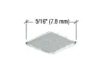 Single diamond glazing point with 5/16 inch (7.8 mm) dimension callout