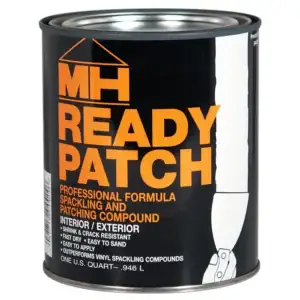 MH Ready Patch spackling and patching compound, black can with orange text, one quart