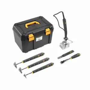 Speedheater Cobra kit: infrared scraper, three long-handled scrapers, a putty knife and black case