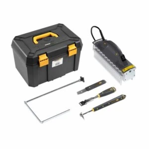 Speedheater Rapid Slim kit with black IR heater, three scrapers, and a black tool case
